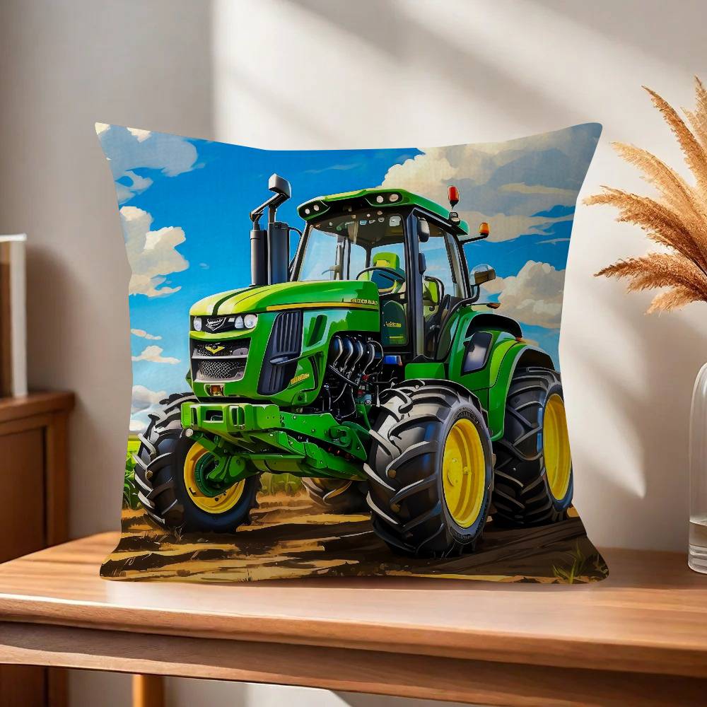 Car Tractor Decorative Cushion Cover Pillowcase Upholstery Sofa Throw Pillow Home Decor Pillowcas