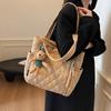 IELGY Ladies Tote Bag Cotton Clothes Large Capacity Commuter Portable Korean Version Fashion One-Shoulder Messenger Bag