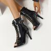 Women's Open-toe Fish Mouth Sandals Trend Strap Cool Boots Fashion High-heeled Women Roman Sandals Tacón Elegantes