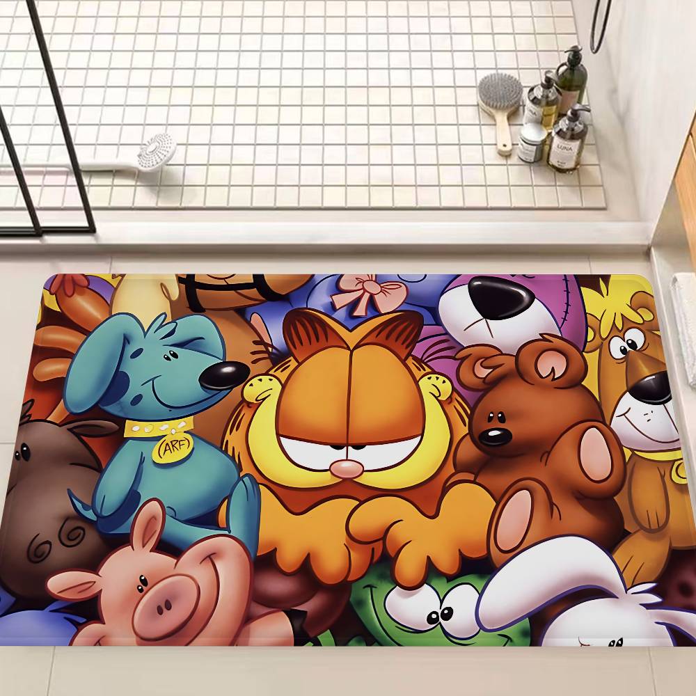 Anime G-Garfield Süße Katze Küchenmatte Kinderzimmer Schlafzimmer Dekoration Balkon Rutschfeste Fußmatte Wohnzimmer Alfombra