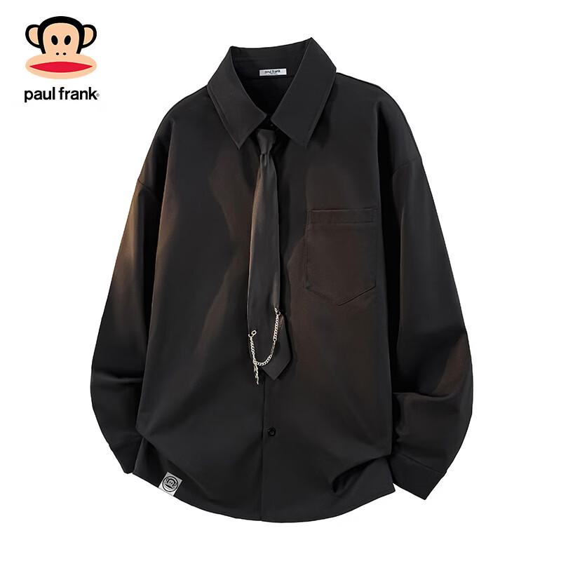 Paul Frank Men s Tie-Detail Long-Sleeve Casual Shirt 2XL