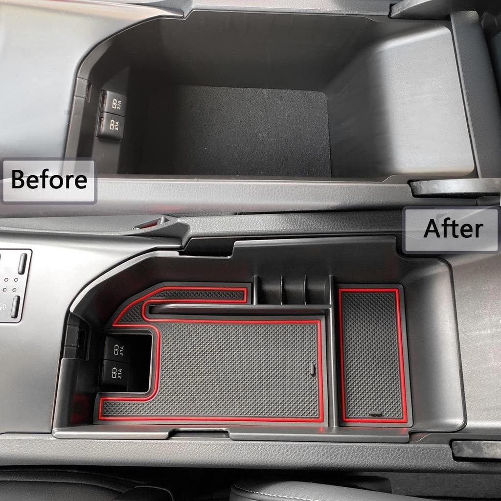 Center Console Organizer Tray Compatible with Camry XLE XSE 2018-2024 and Red