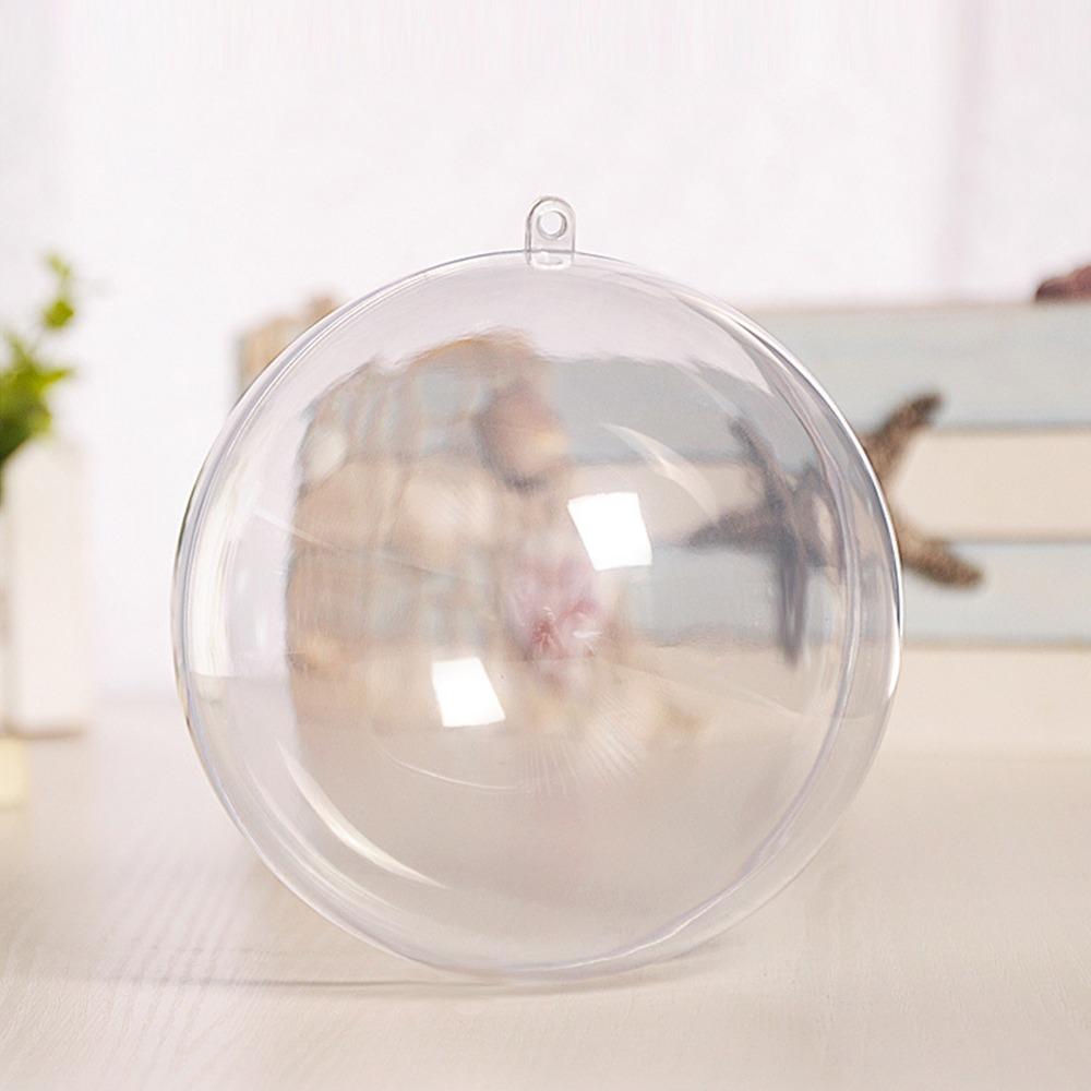 10pcs 3.94in Clear Fillable Ball Hanging Hole Holiday Decor Sphere Wedding Scene