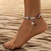 Shell Anklet For Women Colorful Rice Beads Handmade Braided Rope Bracelet On Leg Beach Barefoot Sandal Leg Chain Jewelry