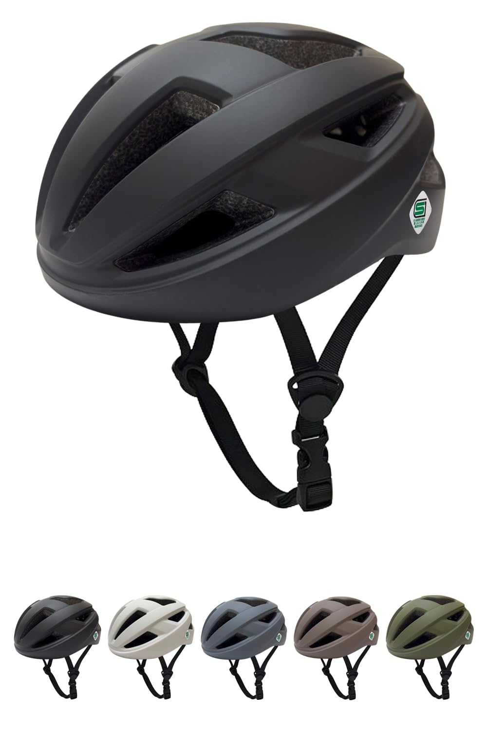 

SMRG Bicycle Helmet for Road and School and Sizes M L M [SG Standard] Adults, Bikes, Lightweight, Women s Men s, Commuting, 53-57cm / 55-60cm (Black, чёрный