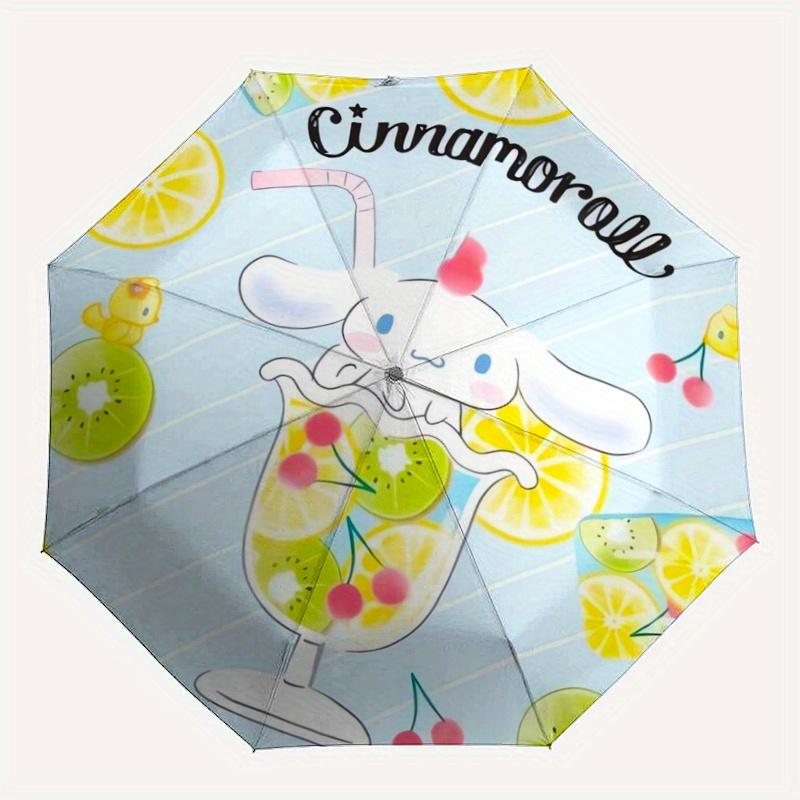 1pc Kiwi Lemon Cinnamoroll Pattern Automatic Opening and Closing Umbrella - Lightweight 3-Fold Design, Suitable for Fans, Travel, Daily Use, Interesti