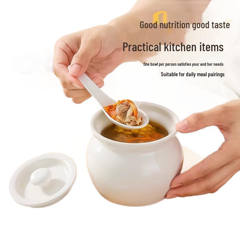 Ceramic Double-Boiling Steaming and Stewing Pot for Shaxian Soup
