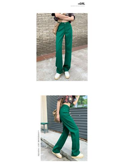 Damen American Retro Rote High-Waist Wide-Leg Jeans (Frühjahr/Sommer 2025)