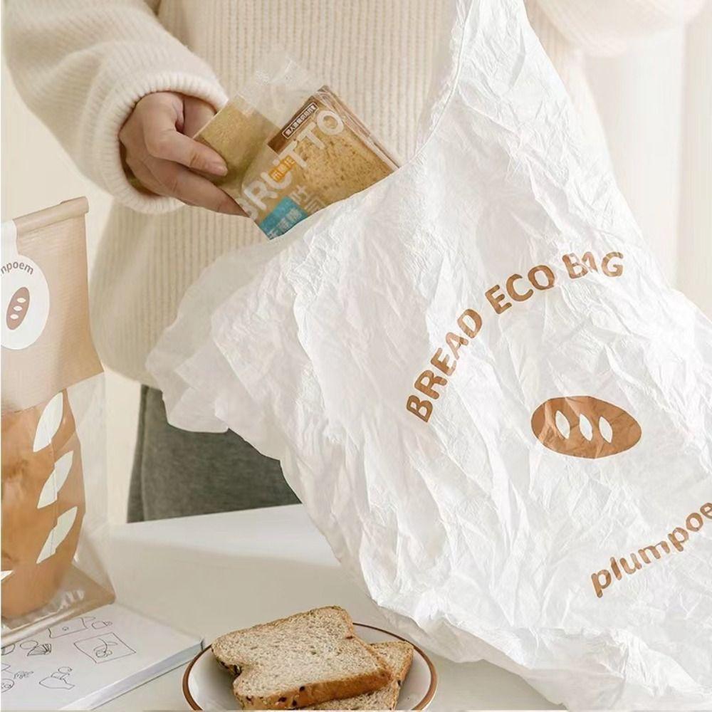 Nylon French Bread Foldable Shopping Bag Tote Bag Cartoon Eco Bag Funny   Snack