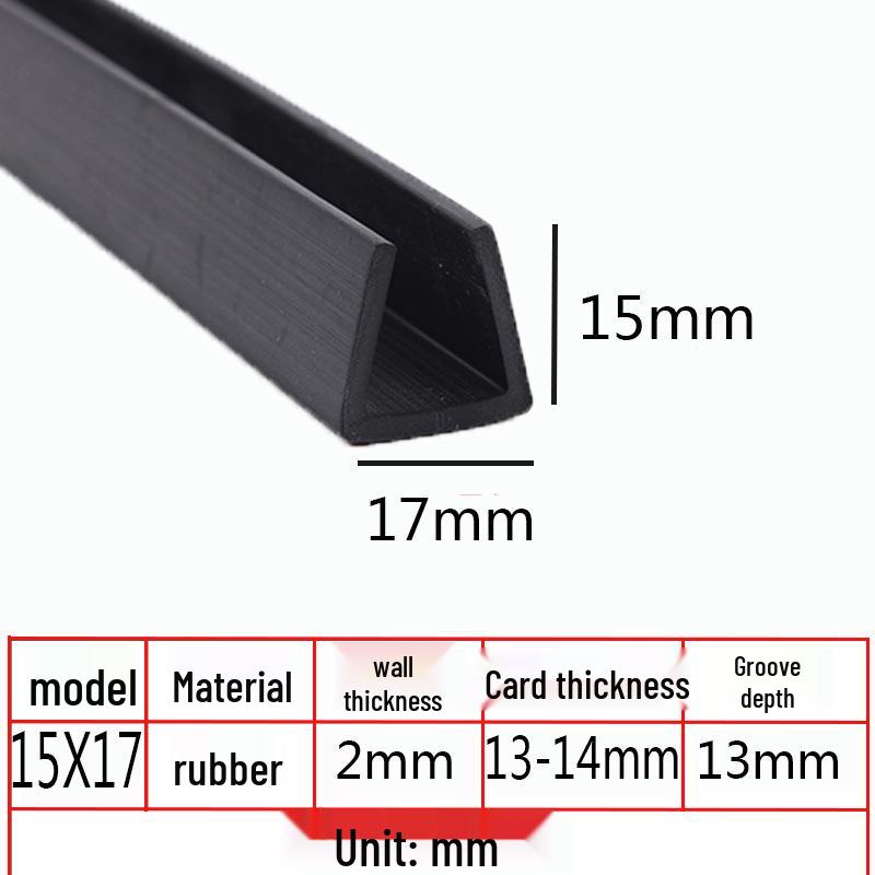 U-Shaped Rubber Anti-Collision Edge Strip for Glass Sealing