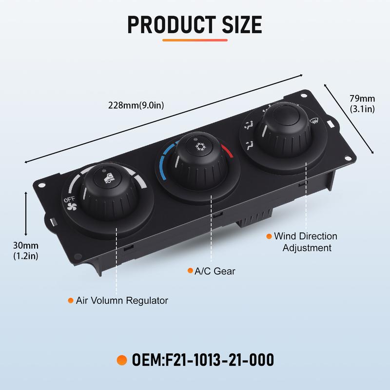 For Kenworth T660 T600 T800 W900 A/C Heater Climate Control Switch Panel Air Condition Module OEM F21-1013-21-000, F21101321000