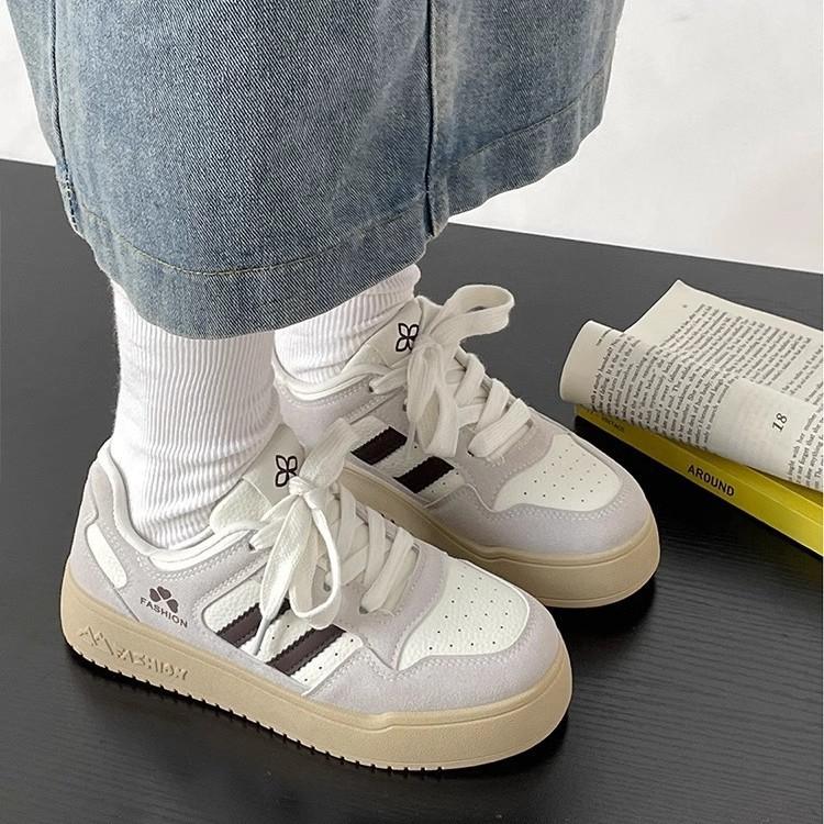 2025 Autumn and Winter New High-value American Retro Pink Thick Baseplate Shoes Ins Casual Versatile German Training Shoes