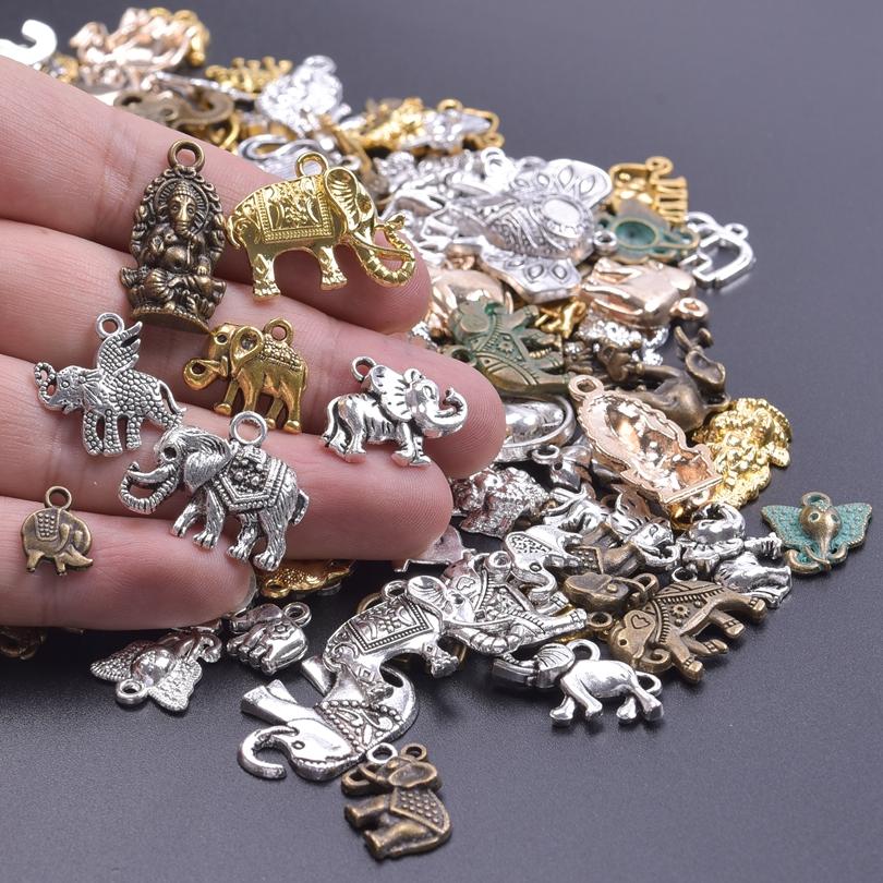 30pcs/Lot Vintage Metal Pentagram Charm Steampunk Charms For Jewelry Making Supplies Small Pendant Accessories Bulk DIY Earrings