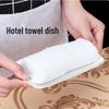SIFAR Gold Rim Ceramic Rectangular Towel Tray