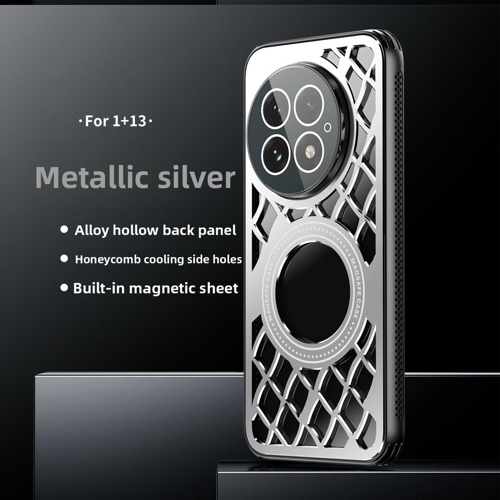 For OnePlus 13T Case Hard Alloy Heat Dissipation Magnetic Protective Back Cover for OnePlus 13 13R 13T One Plus 13 Phone Shell