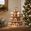 Wooden Christmas Advent Calendar - Piece Countdown Decor for Home