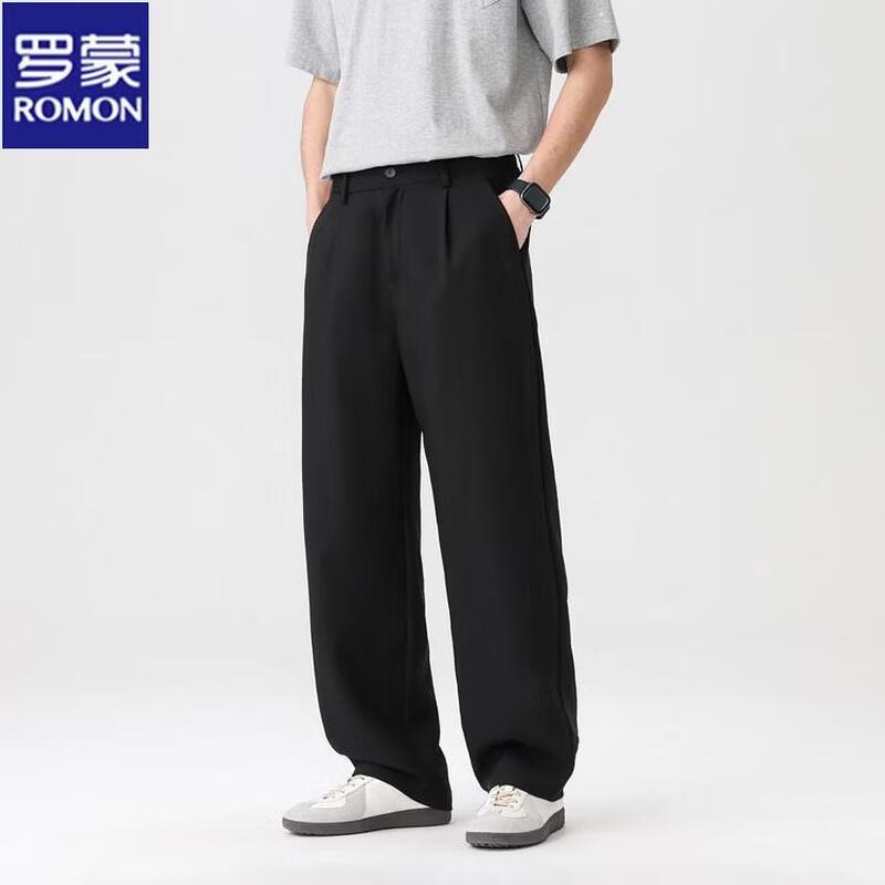 ROMON Men s Retro Old Money Style Straight Pants 190/92A