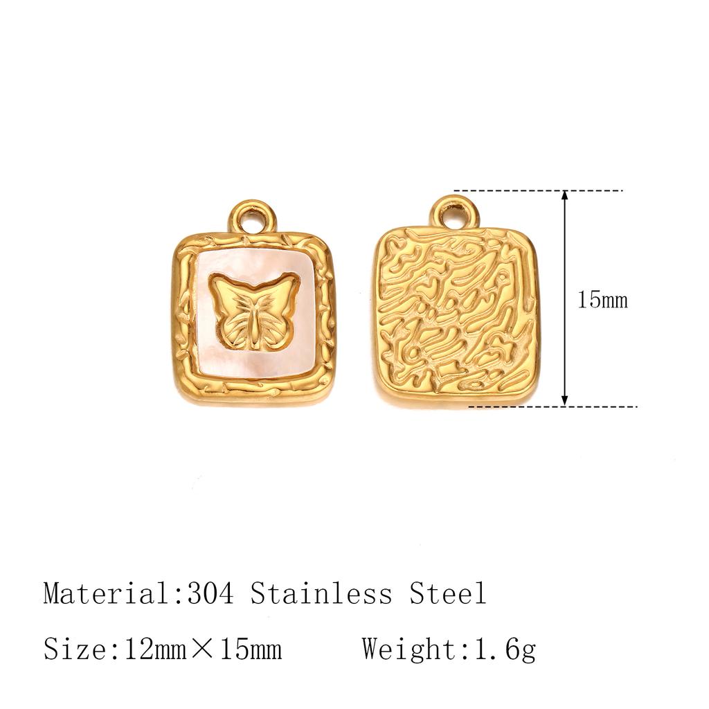 3Pcs Stainless Steel Star/Moon/Sun Charms Rhinestone/Natural Shell Pendant Handmade Necklace Earring DIY Jewelry Making Supplies