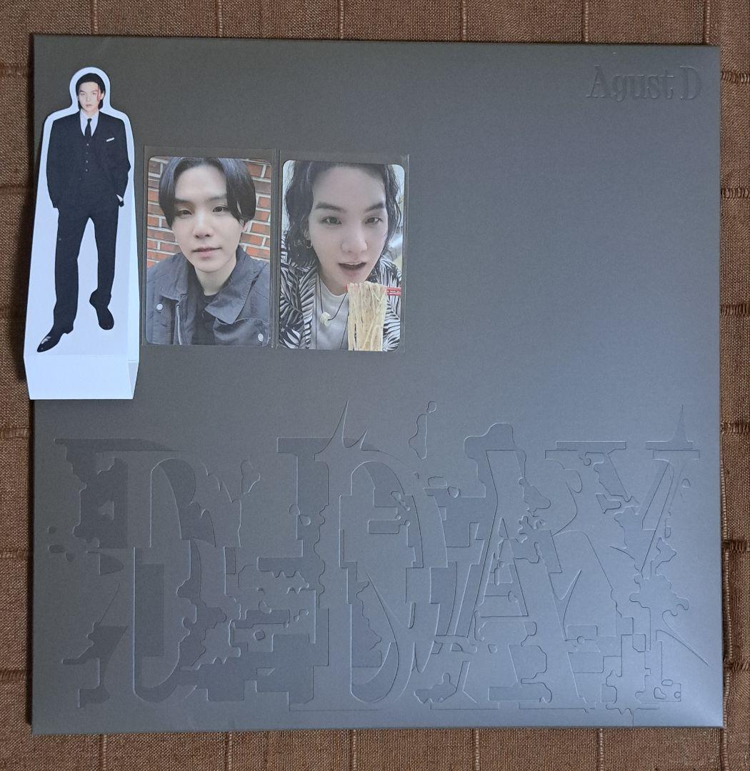 

[USED] SUGA Agust D D-DAY LP Record Trading Card with Paper Stand