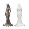 Vintage Hooded Cowl Women Figurine 3D Printed Fishtail Dress Faceless Lady Statue Sculpture Home Office Decoration Ornament