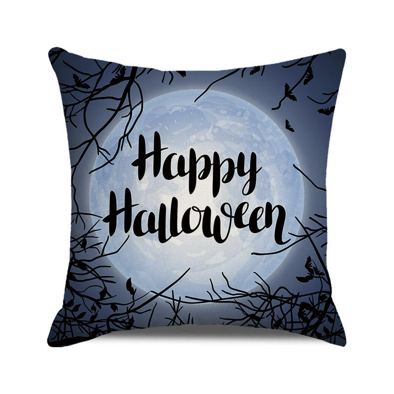 Halloween colorful pumpkin devil Digital printing short plush pillow covers for car sofa office cushion cover home goods