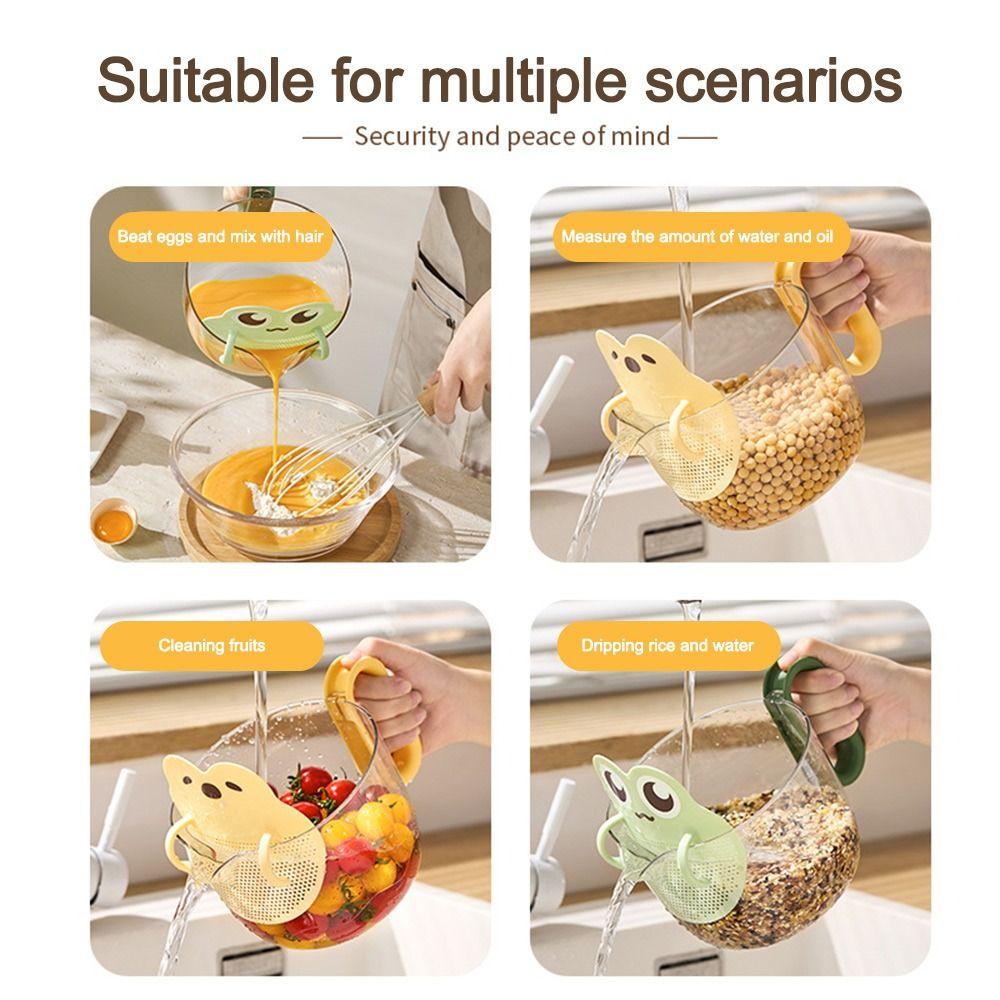 Built-in Filter Plate Strainer Bowl Equipped with Filter Plate Egg Filter Basin  Kitchen Supplies