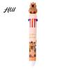 Cartoon Capybara Gel Ink Pens Multicolor 10-in-1 Ballpoint Pen, Cute Push-Type Writing Office Supplies Pen Ten Colors In One Retractable for