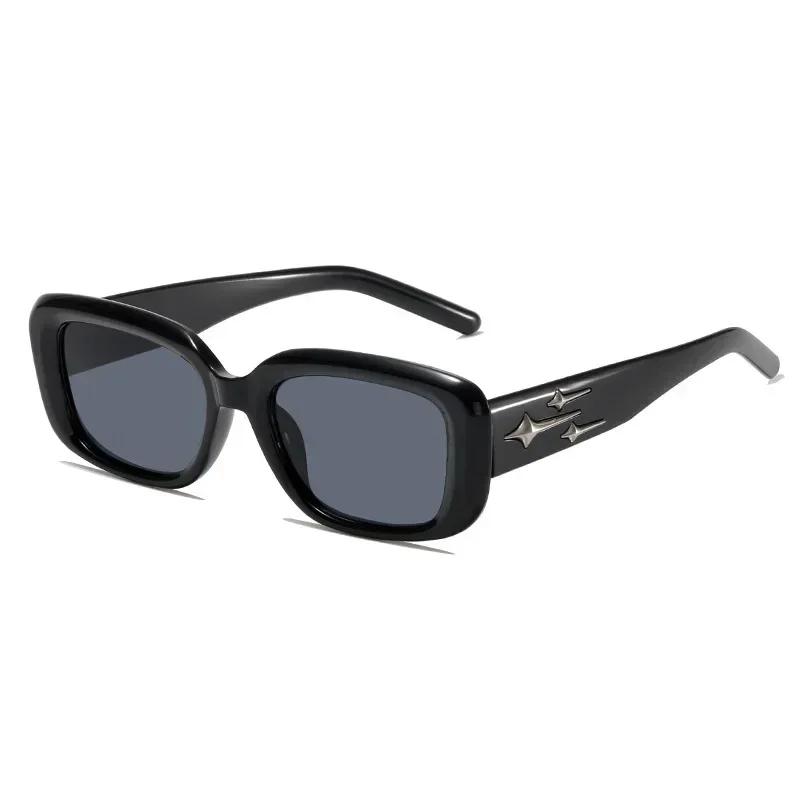 

New Retro Y2K Style Small Square Sunglasses Women Cat Eye Sunglasses Fashion Colorful Mirror Goggles Men Punk Sports Sun Glasses чёрный