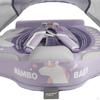 Baby Swim Float with Canopy Non Inflatable Soft Stable Infant for Pool Purple