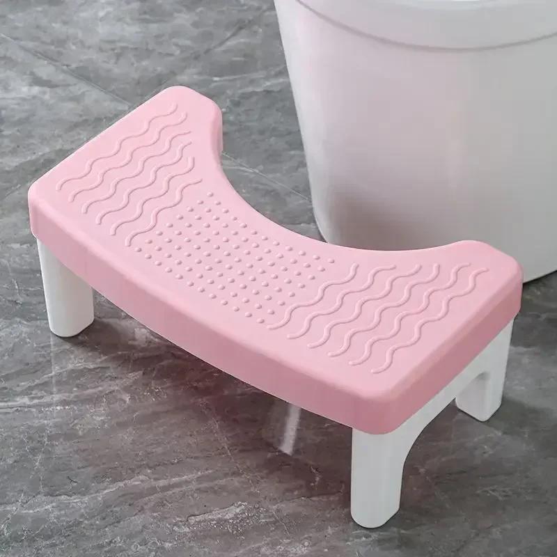 

1 шт., табурет для приседаний, съемный нескользящий табурет для унитаза, портативный табурет для приседаний, домашние аксессуары для ванной комнаты для взрослых розовый