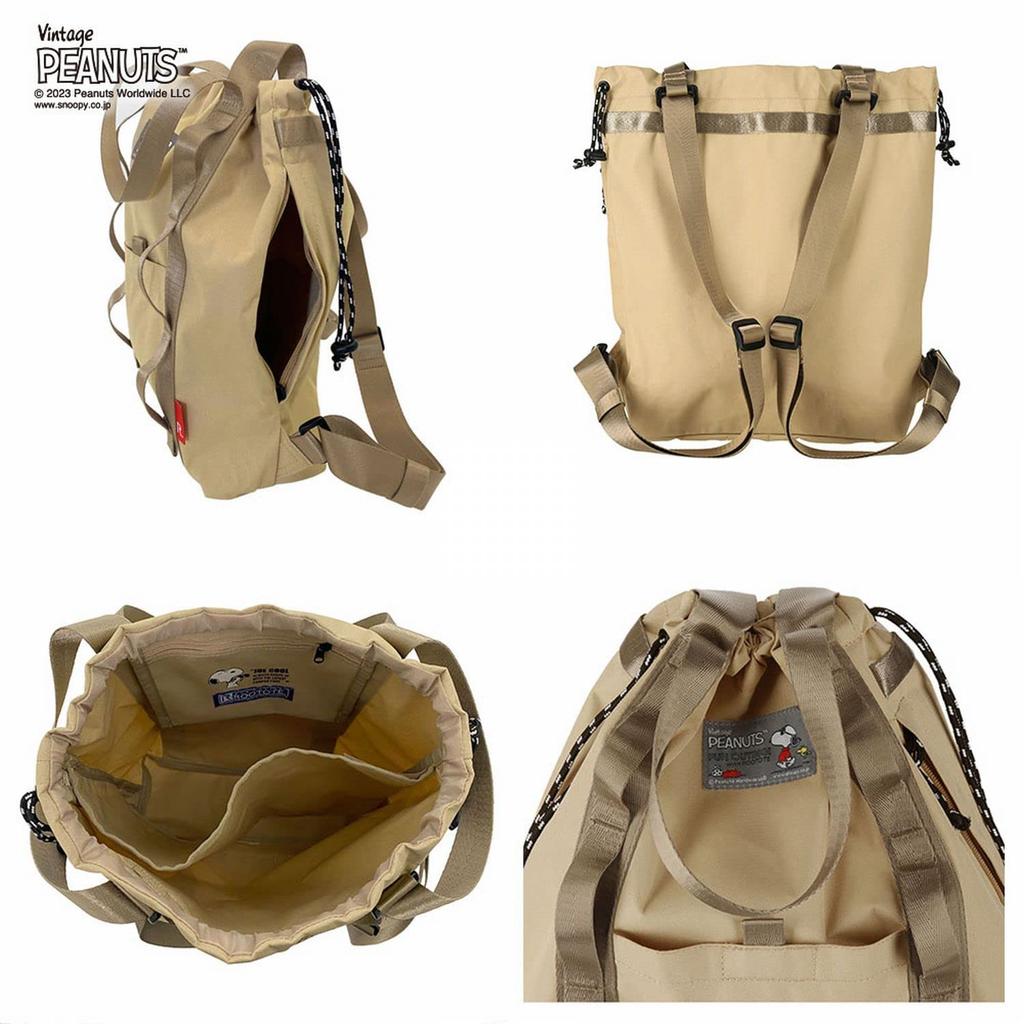 8322 Backpack Type Tote Bag Snoopy SNOOPY IP Theoru PEANUTS 8K [Rootote] (Pink)