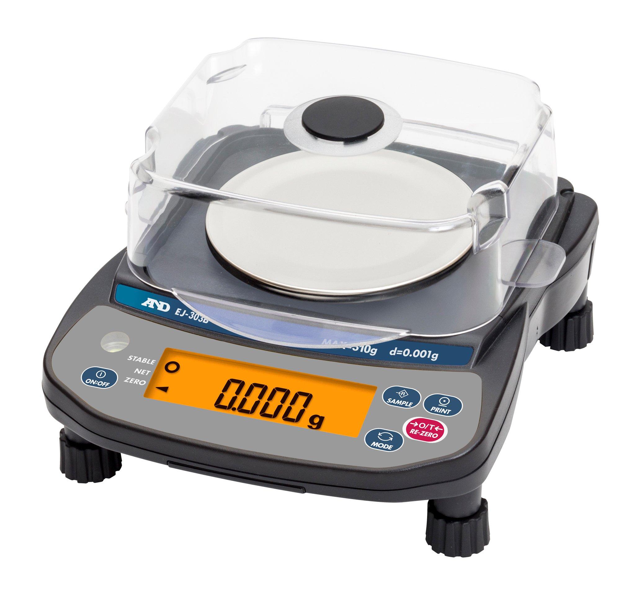 

Personal Balance Minimum Pan A&D EJ-303B Capacity 310g, Readability 0.001g, Dimensions 110mm, Uncertified
