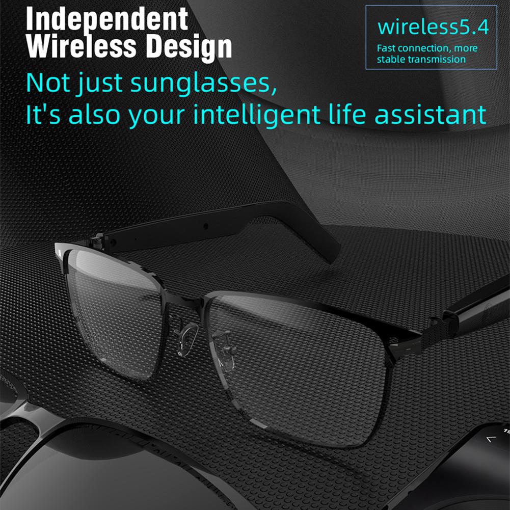 AI Smart Translate Eyeglasses BT 5.4 Call Intelligent Translator Glasses Rechargeable Audio Music Call Sunglasses for Men Women