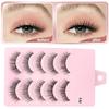 5 Pairs Flared Manga Lashes Wispy Faux Mink Lashes Hot Wet Eyelash  Eye Makeup