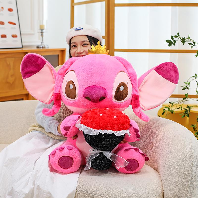

Rose Bouquet Stitch Plush Toy - Cute Internet Celebrity Bestseller 30cm 0.3kg розовый