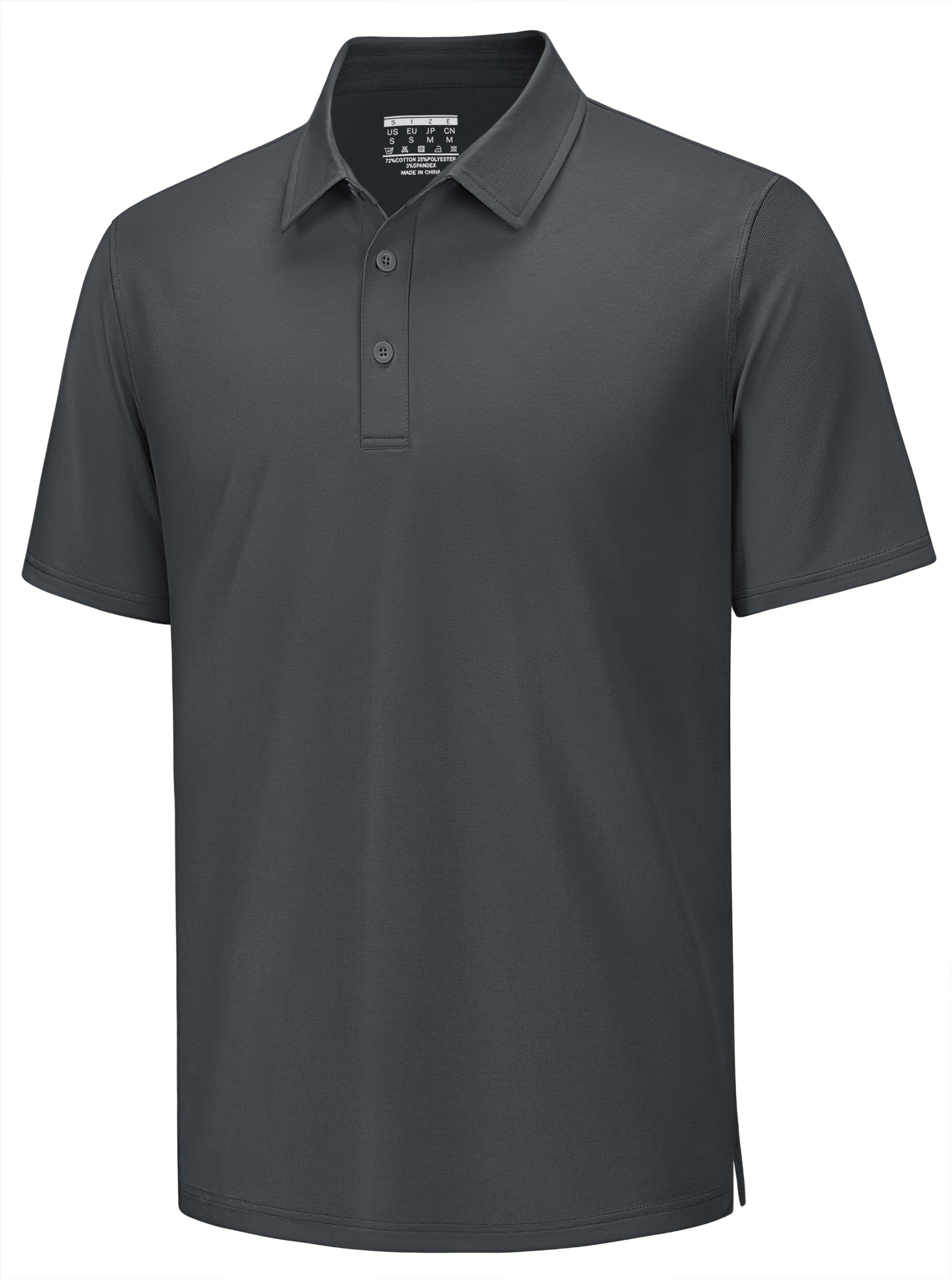 

[TACVASEN] Men s Short-Sleeved Polo Shirt, Business Wear, Sweat-Wicking, Quick-Drying, Golf Wear, Tennis, Summer Wear, Cooling Touch, T-Shirt, Summer