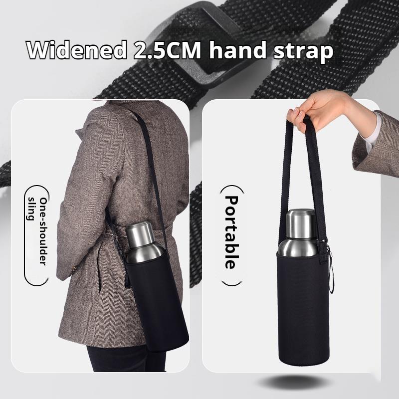750ML/1000ML/1500ML Portable Water Bottle Insulated Neoprene Holder Pouch Bag Travel Thermos Cup Cover With Adjustable Strap
