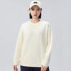 Trendy Heavyweight Drop Shoulder Cotton Pullover Women's Loose Long Sleeve Solid Sweatshirt