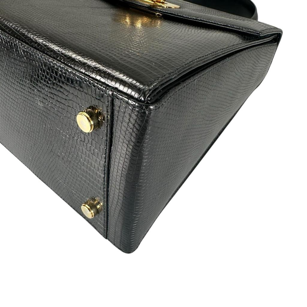 Salvatore Ferragamo Handbag black Women 2wayShoulder Bag used