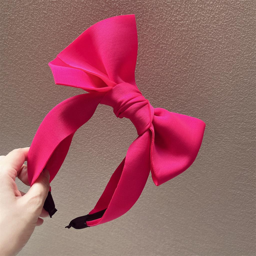 New Fashion Women's Hair Accessories Wide Side Headwear Big Bow Knot Hairband Adult Spring Turban Headband