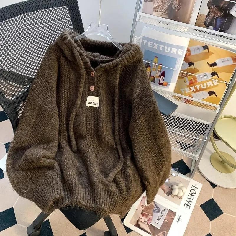 Damen Strickpullover Herbst/Winter Temperament Femme Unterziehoberteile Mode Verdickung Locker Damen Pullover