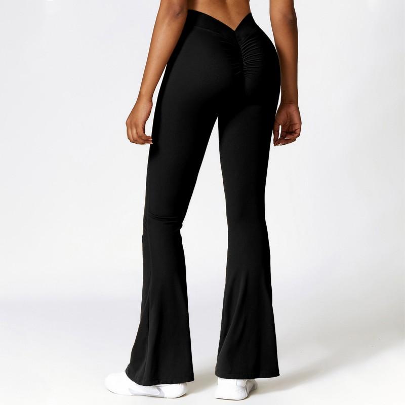 Womens High Waist Bootcut Yoga Pants Quick Dry Butt Lifting Workout Gym Sports Trousers
