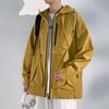 Herren Übergröße 8XL Kapuzenjacke Wasserdicht Frühling und Herbst Locker Winddicht Outdoor Freizeitjacke Tooling