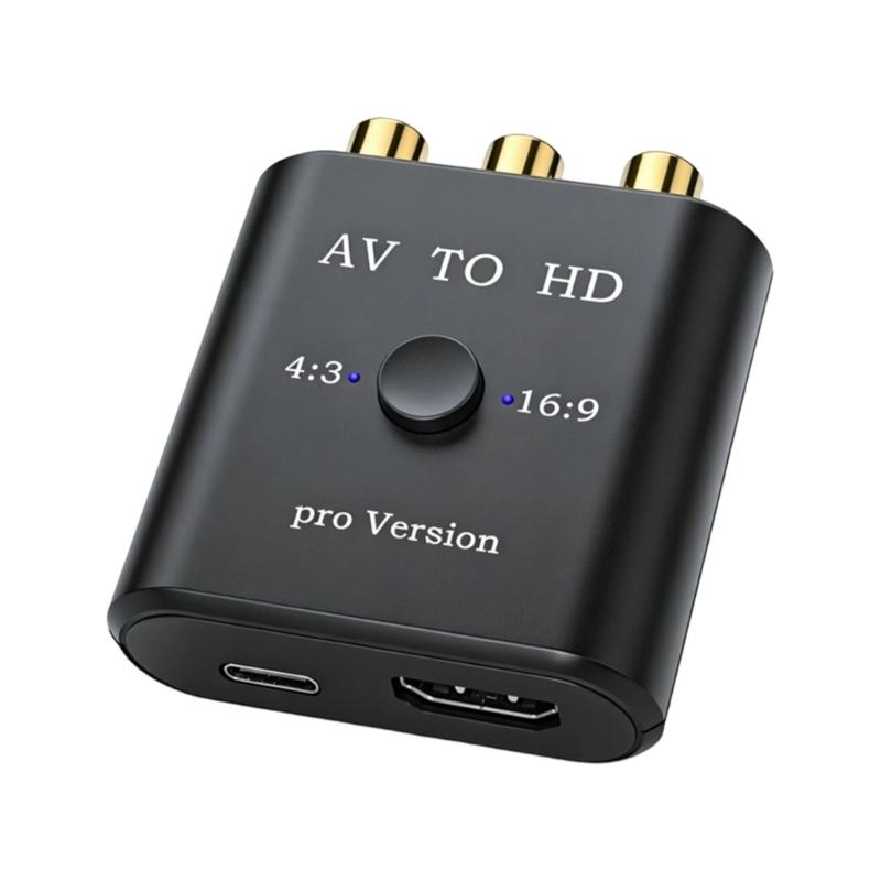 

HDTV Converters with 1080P Output Supports 4:3 and 16:9 Aspect Ratio Suitable for VCR and Retro Gaming Consoles