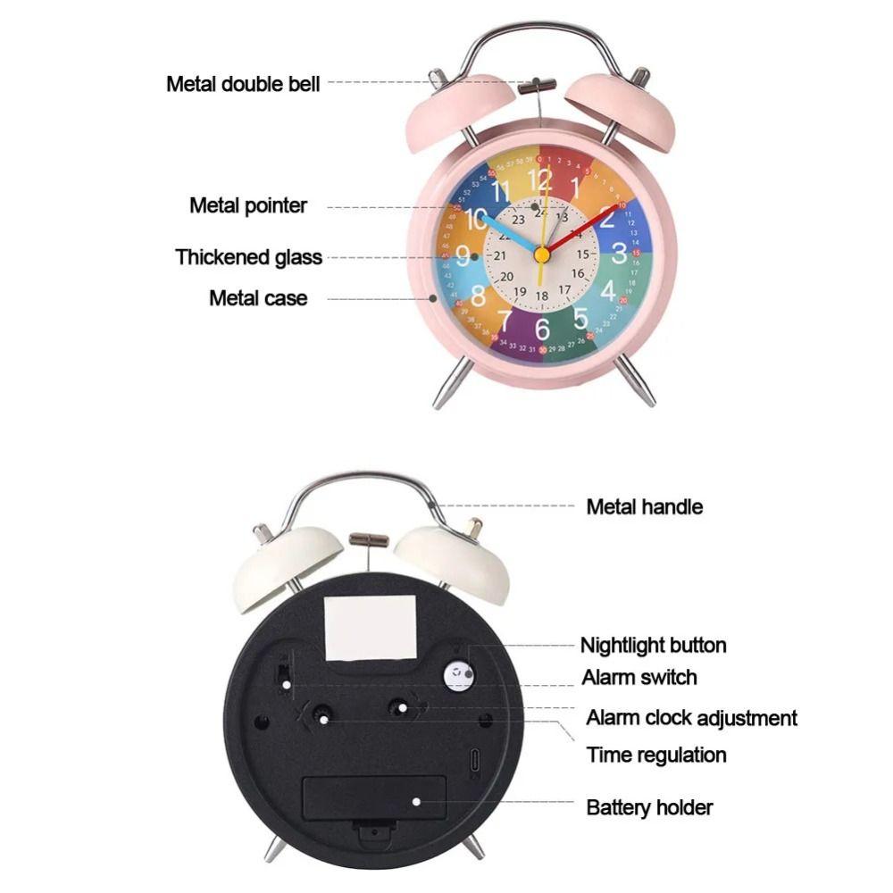 Early Education Table Alarm Clock Cartoon Number Desktop Clock  Home Decor