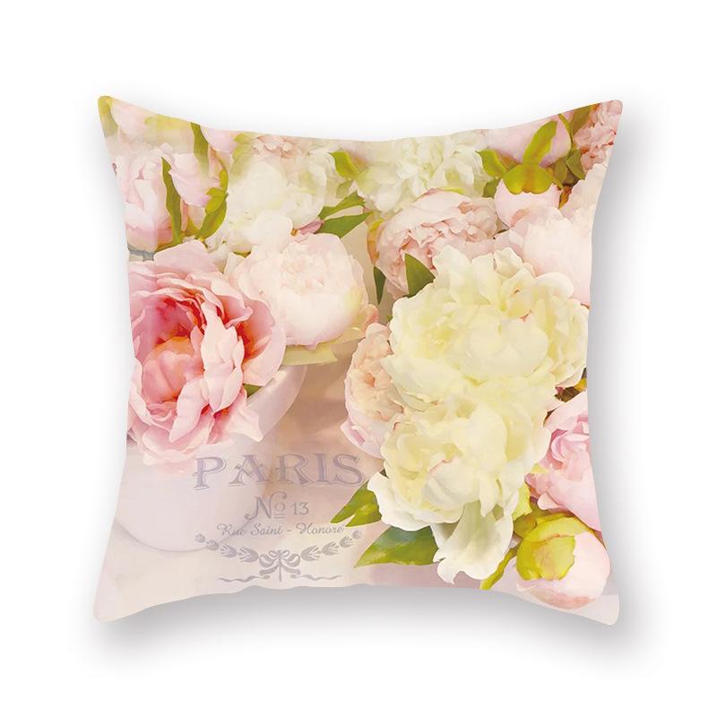 Nieuw Aquarel Bloemen Kussen Digitale Print Sofa Bed Stof Kussen Rugleuning Kussenhoes