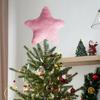 Star Tree Topper Furry Star Christmas Treetop Ornaments for Winter