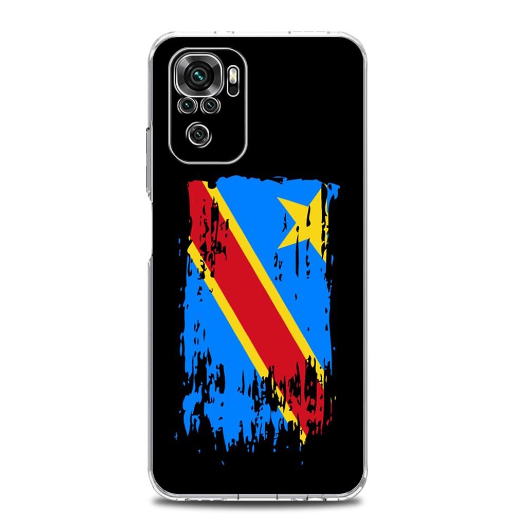 Handyhülle für Xiaomi Redmi Note 13 12 5G 9S 9 8 10 11 Pro Plus 4G 9T 13C 12C10C 9C 9A 7 Klare Hülle Kongo-Flagge