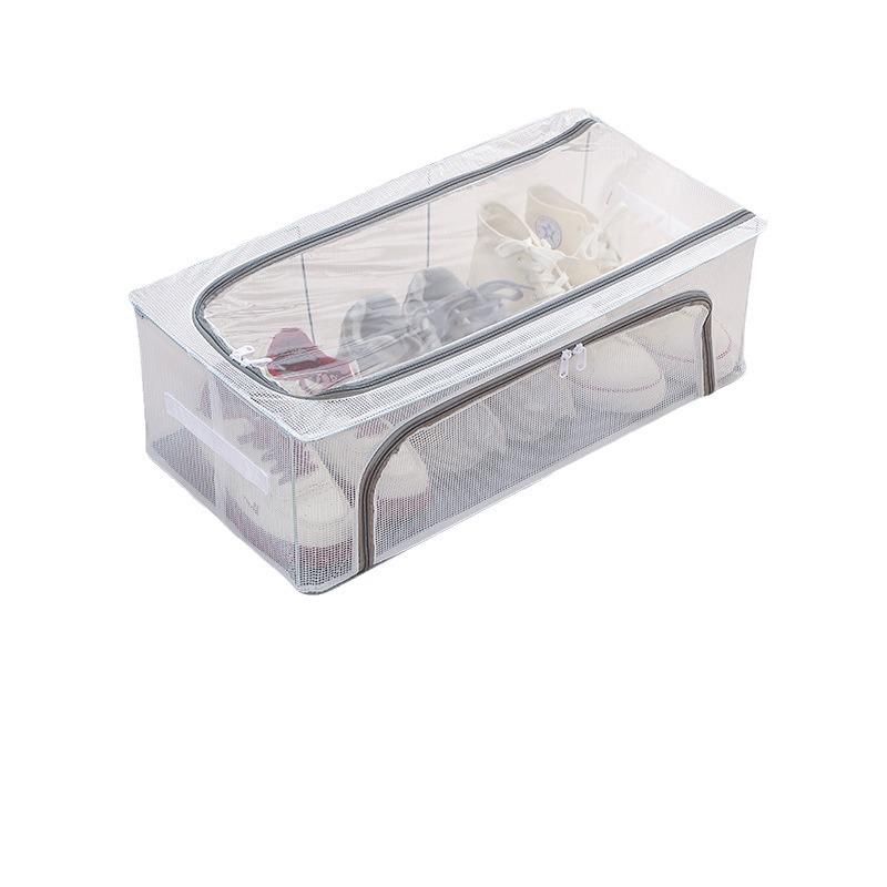 Faltbare transparente Schuhaufbewahrungsbox mit Deckel - Staubdichter Behälter für Schuhe und Stiefel