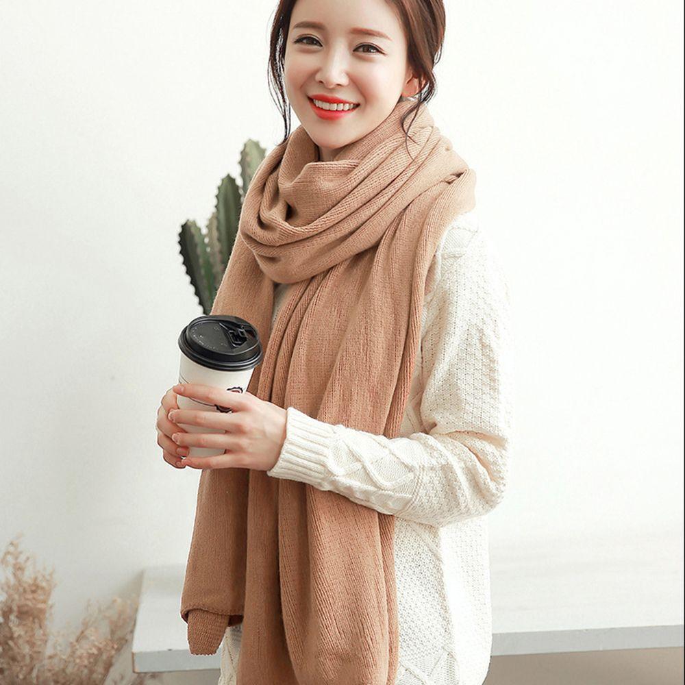 Trendy Male Thickened For Girls Female Women Winter Scarves Korean Long Shawls Knitted Shawls Wraps